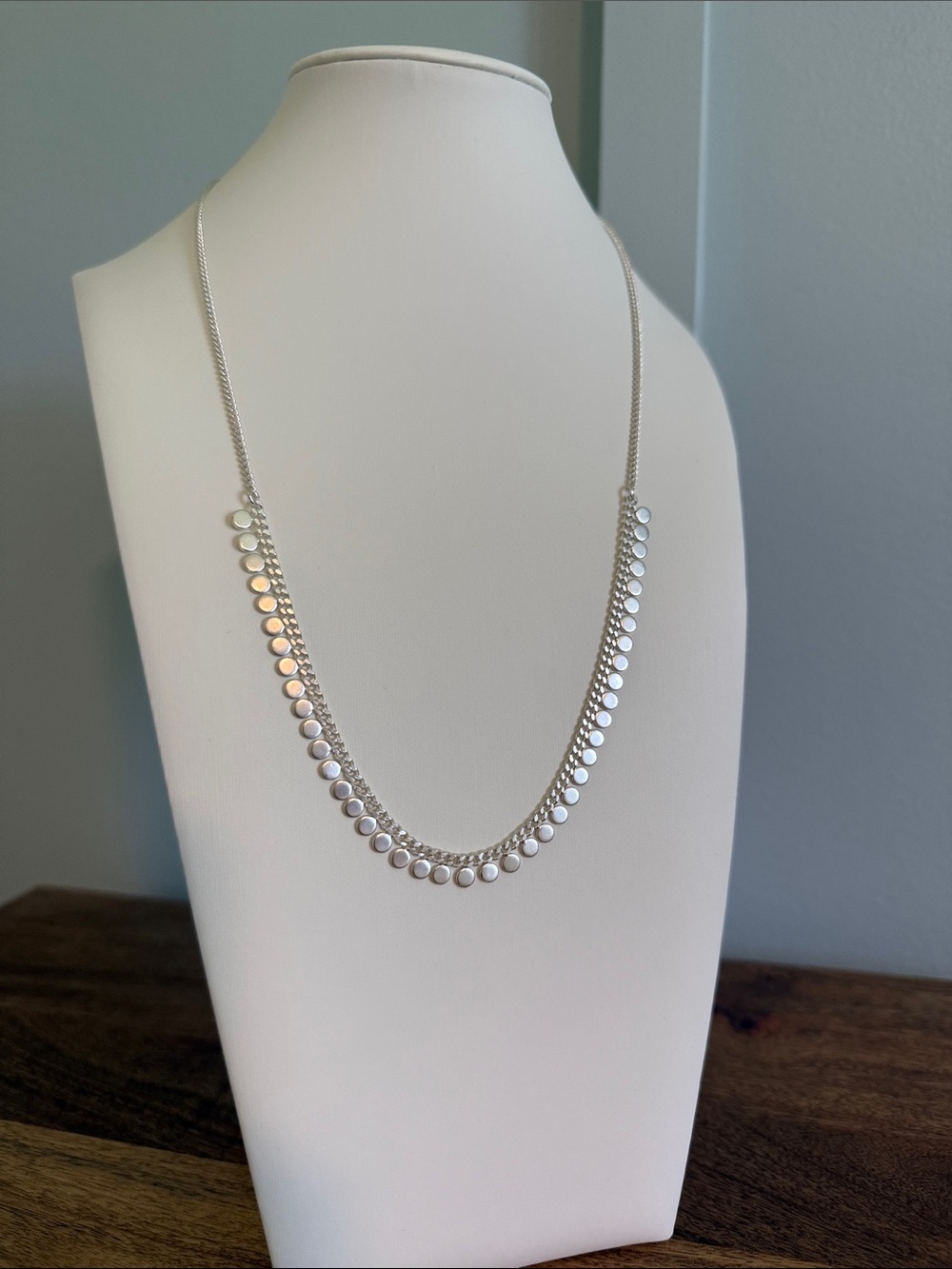 Lucky Brand Silver Layered Disc Necklace
